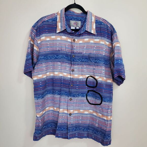 The Territory Ahead Southwestern Shirt Men Large Button-Down Pocket Cotton India - Picture 8 of 8
